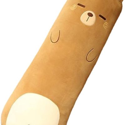Long Cute Plush Pillow, 27 inches, Hug-filled Animal Shaped Bed Pillow, Soft Cotton Plush Suitable for Boys, Girls, Children, and Adults Doll Toy Gift (Bear, 27 inches)