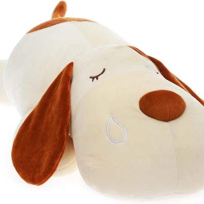 Dog plush pillow, soft stuffed animal toy, dog plush pillow, children's gift, suitable for boys and girls (17.7 inches)