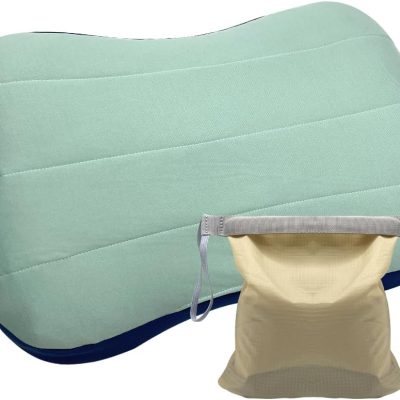 Inflatable pillow, camping pillow with removable pillowcase, ultralight inflatable pillow, neck and waist support - upgraded backpack pillow - Washable inflatable travel pillows, suitable for camping, hiking, and backpacking.