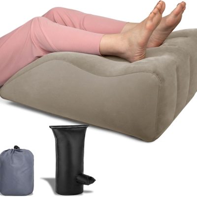 Leg elevation pillow - Inflatable wedge pillow, suitable for sleep, leg pillow, portable leg pillow, can be used to relieve swelling, postoperative recovery and promote blood circulation.