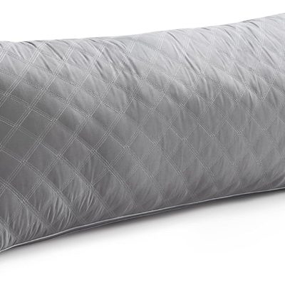 Body Pillow for Adults - Premium Grey Firm Fluffy Long Pillows - 21 x 54 Soft Plush Full Body Pillows - Adjustable Side Pillow for Sleeping