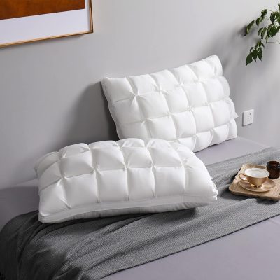 Pillows Standard Size Set of 2, Soft Support Standard Pillows 2 Pack for Bed, Fluffy Down Alternative Pillow, Luxury Hotel Gel Pillows for Side Sleeping (White)