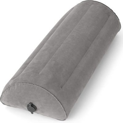 Inflatable throw pillow, crescent-shaped pillow for legs, knees, lumbar support, and head | Half-roll pillow, suitable for bedding and sleeping | Side/back sleeping knee pillow - ankle and knee support - leg elevation