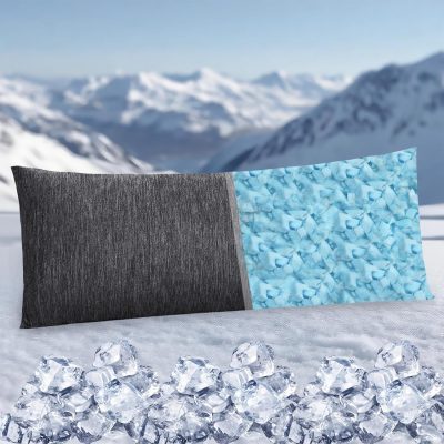 Cooling Body Pillow for Adults, 20x54 Inch Grey - Shredded Memory Foam Body Pillow with Removable & Adjustable Filling, Full Body Support for Side Sleepers, Pregnancy & Pain Relief